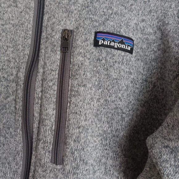 Patagonia Better Sweater Full-Zip Jacket -Stonewash Grey Pockets Sz L Outdoor - Picture 4 of 10